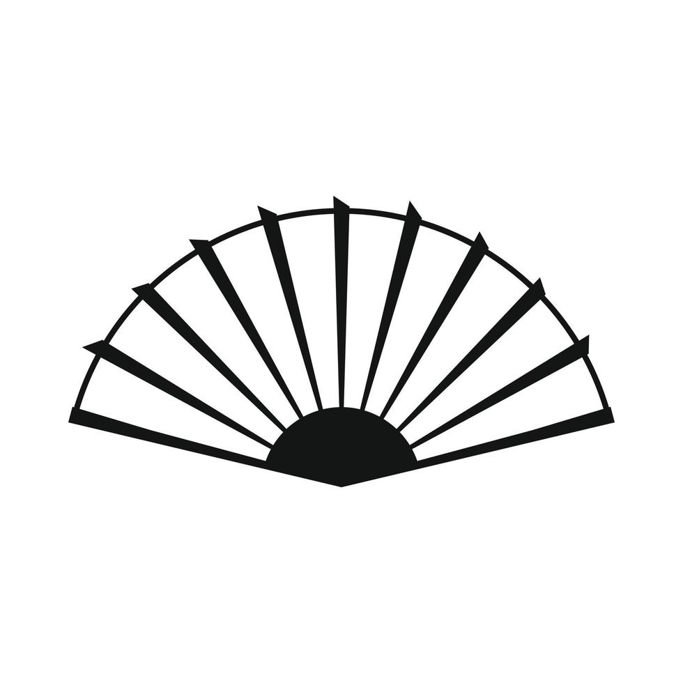 icône de ventilateur à main ouverte, style simple vecteur