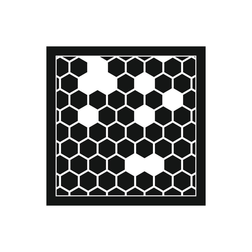 cadre avec icône en nid d'abeille vecteur