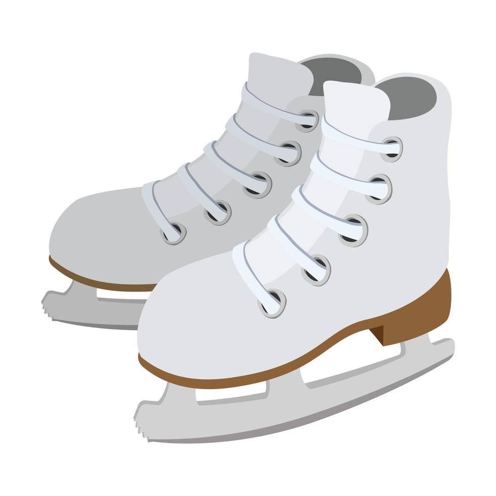 paire d'icône de dessin animé de patins vecteur