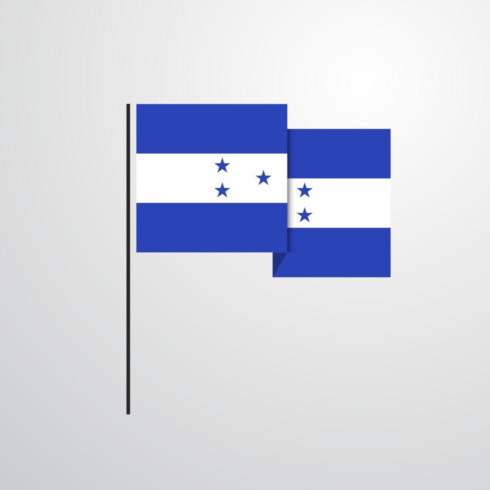 vecteur de conception de drapeau agitant le honduras