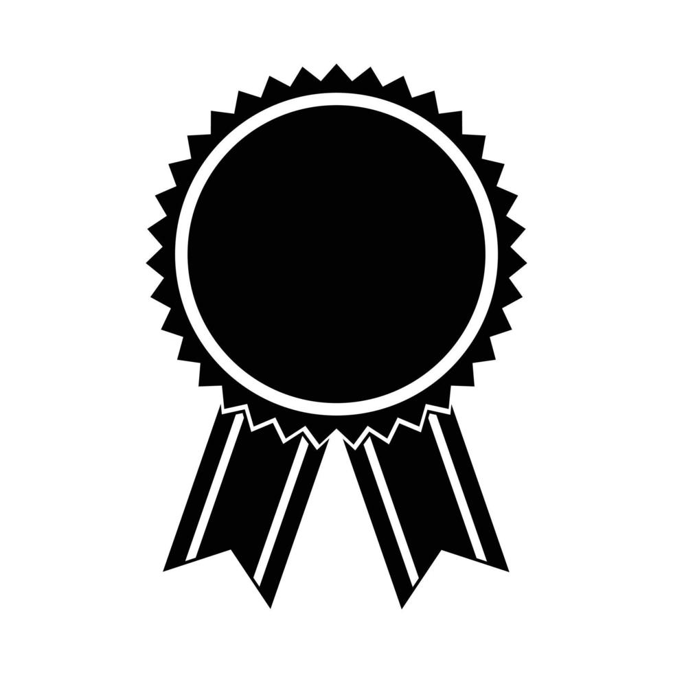 icône simple médaille noire vecteur