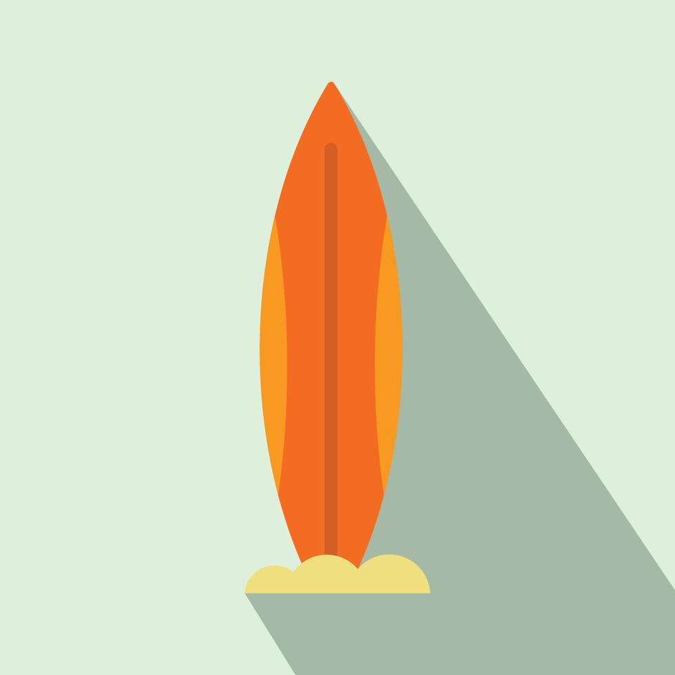 icône plate de planche de surf vecteur