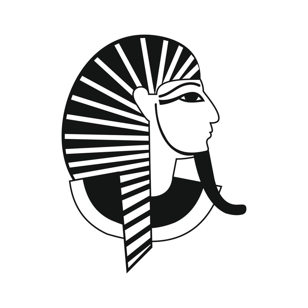 icône de pharaon égyptien, style simple vecteur