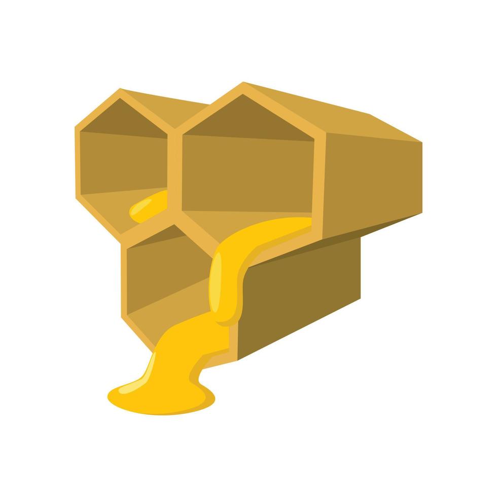 icône de dessin animé en nid d'abeille vecteur