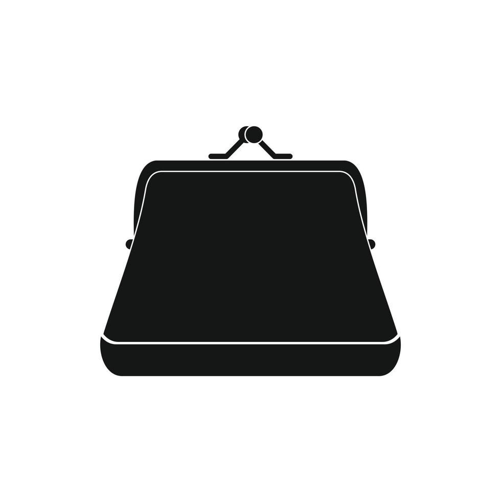 icône de sac à main rétro, style simple vecteur