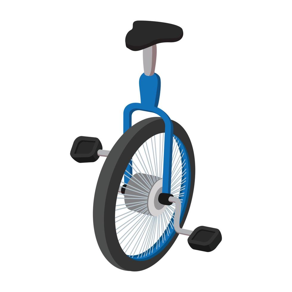 monocycle, dessin animé de vélo à une roue vecteur