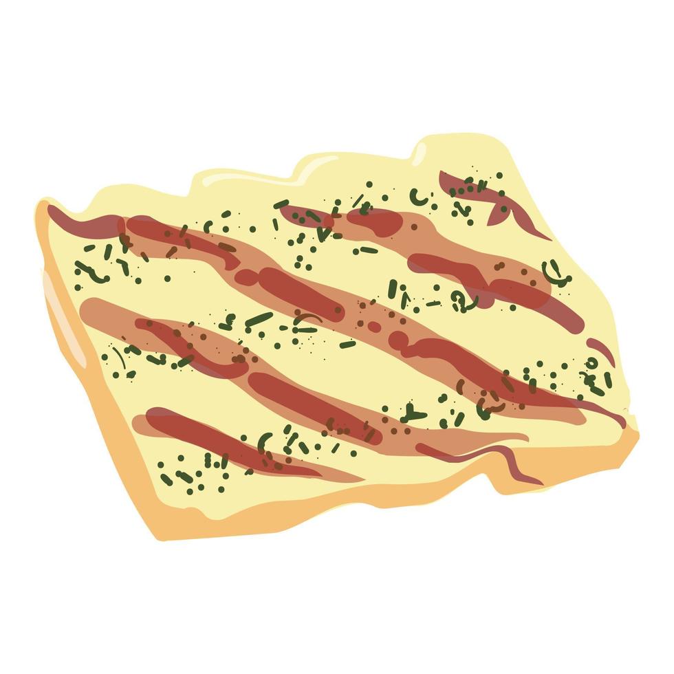 vecteur de dessin animé d'icône de tranche de hamburger. sandwich au fromage