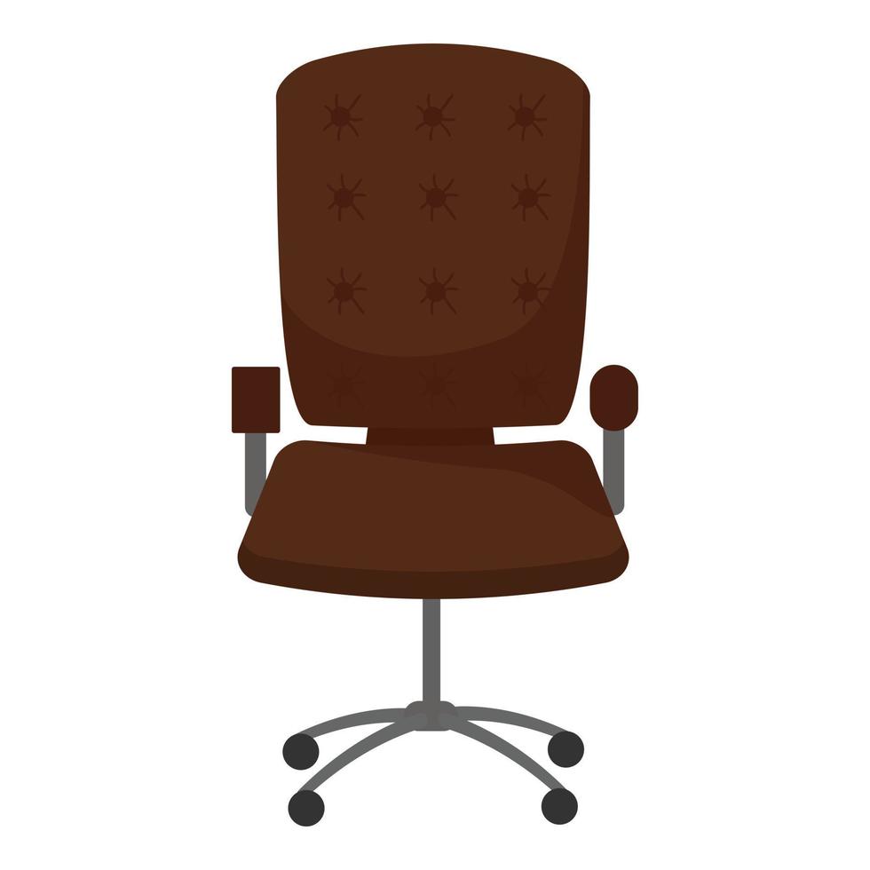 vecteur de dessin animé d'icône de chaise de bureau arrière. fauteuil de bureau