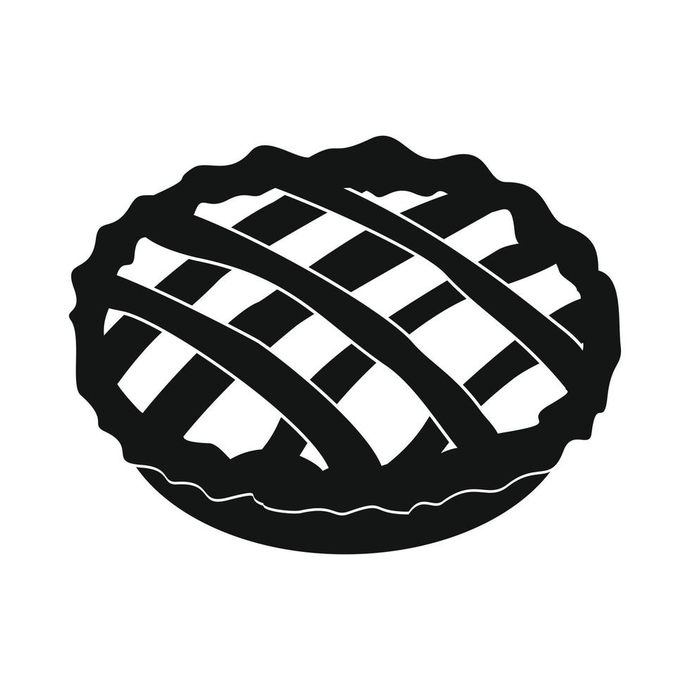 icône de tarte noire vecteur
