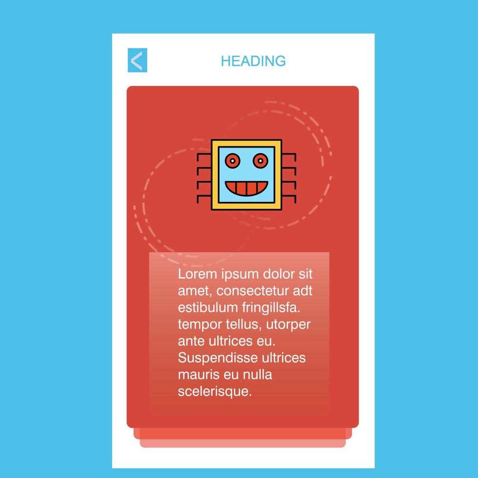 vecteur de conception de conception de bannière verticale mobile de processeur