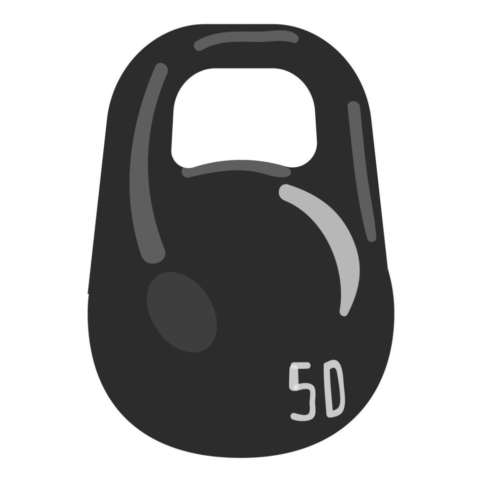 vecteur de dessin animé d'icône d'équipement de kettlebell. poids de gymnastique