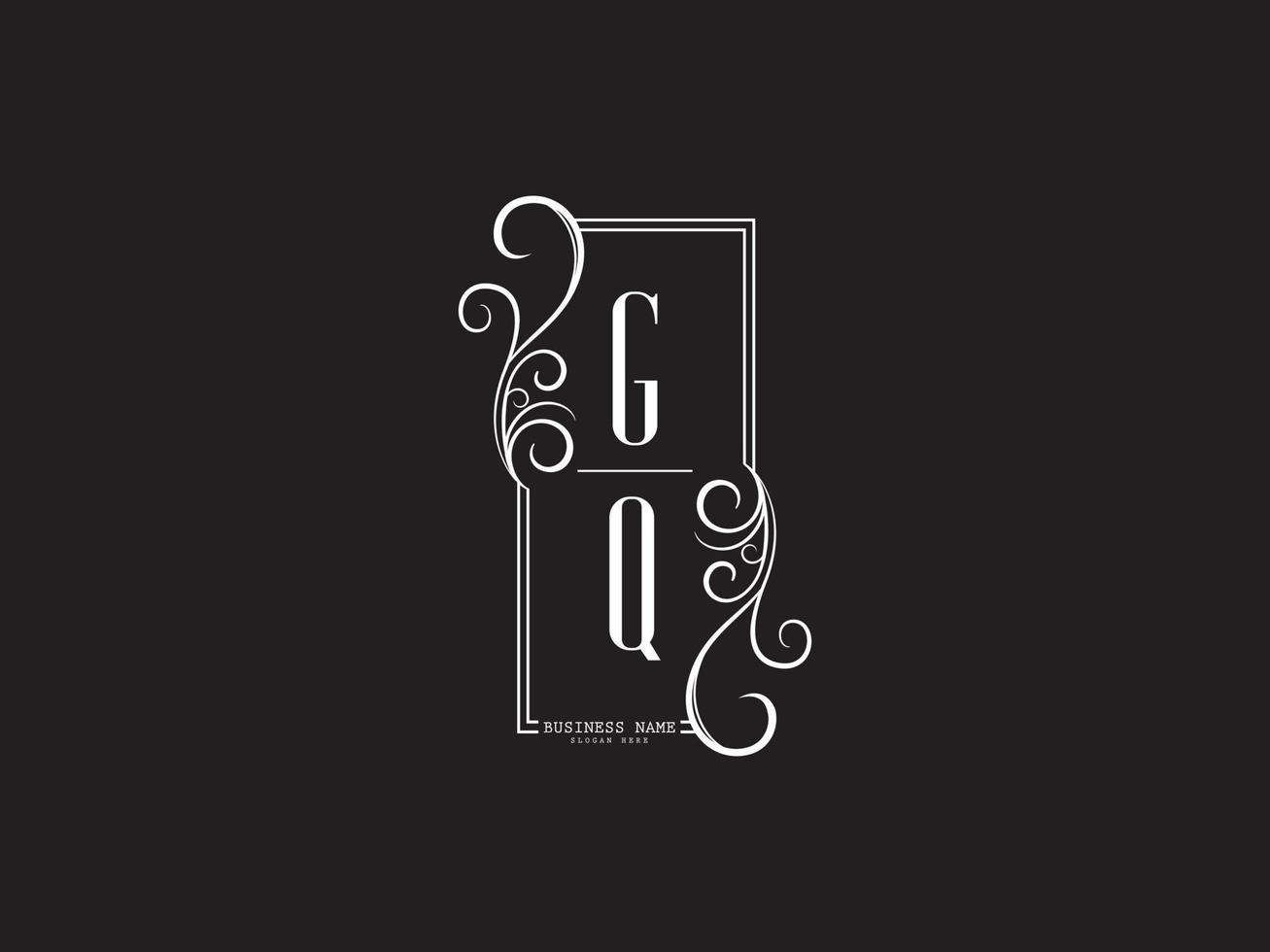 initiales gq logo de luxe, créatif gq qg logo lettre vecteur stock