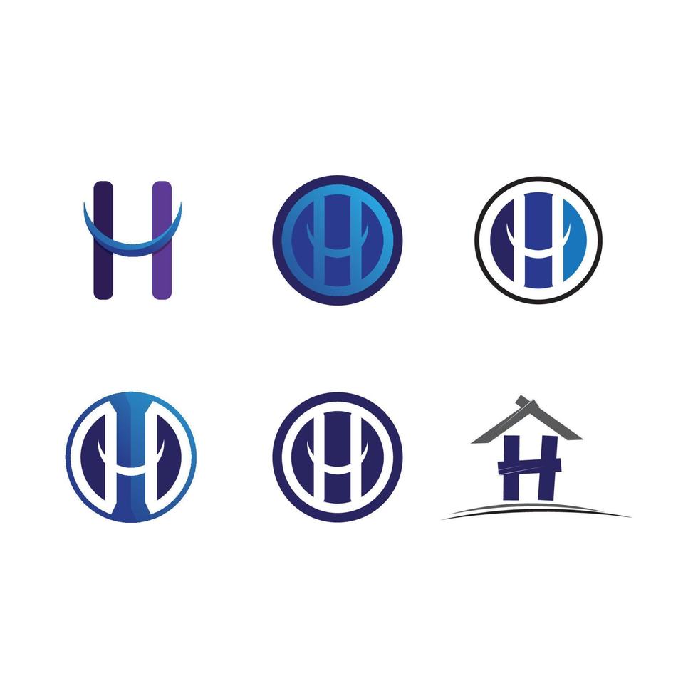 h lettre logo design vecteur identité icône signe