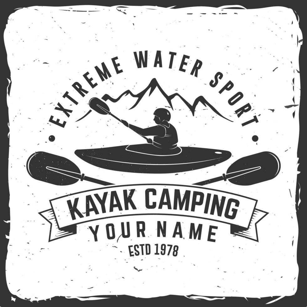 camping-kayak. illustration vectorielle. vecteur