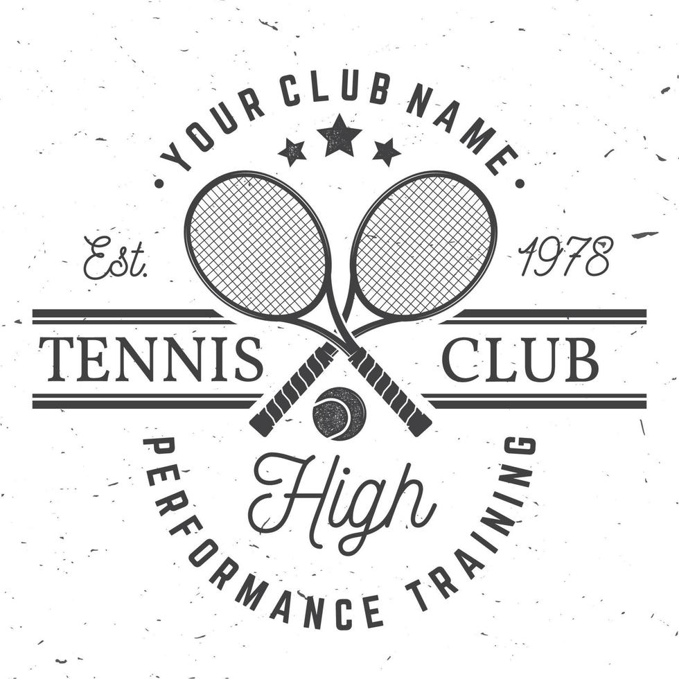 club de tennis. illustration vectorielle. vecteur