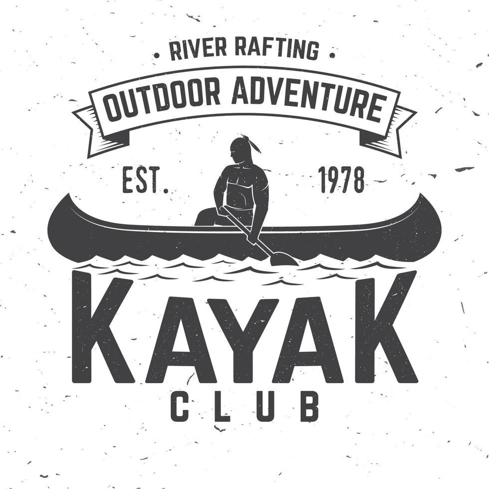 club de kayak. illustration vectorielle. vecteur