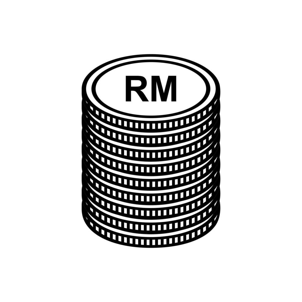 symbole d'icône de devise malaisie. ringgit malaisien, signe myr. illustration vectorielle vecteur