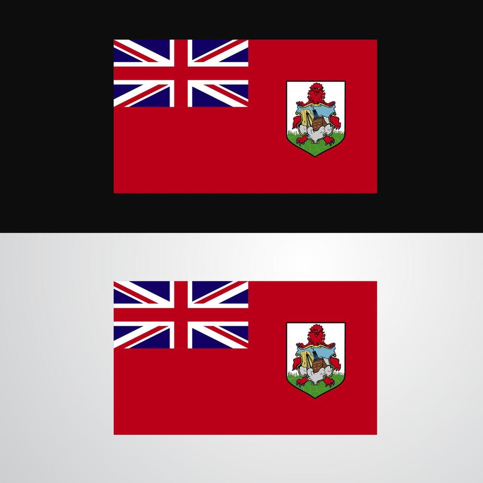 conception de bannière de drapeau des bermudes vecteur