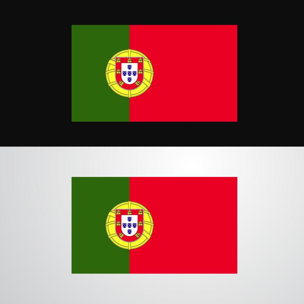 conception de bannière drapeau portugal vecteur