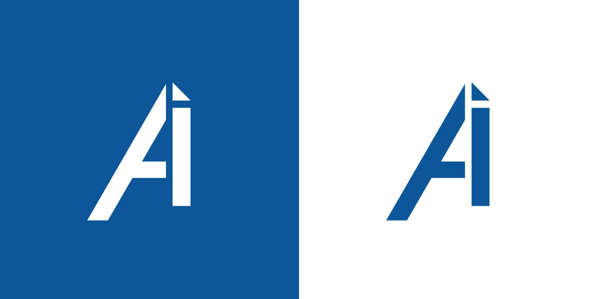 création de logo ai simple et moderne vecteur