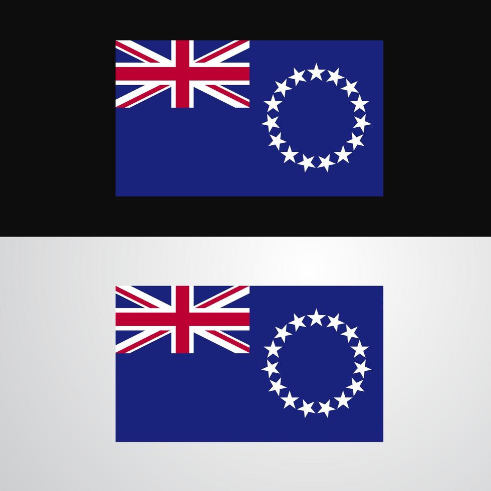conception de bannière de drapeau des îles cook vecteur