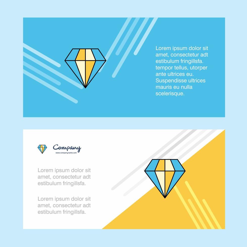 modèle de bannière d'entreprise abstrait diamant bannière d'entreprise publicitaire horizontale vecteur