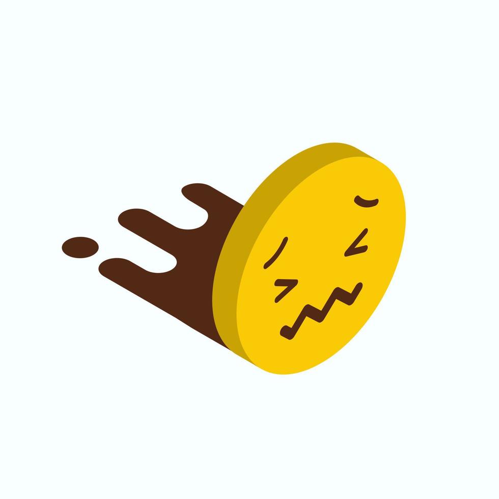 vecteur de conception d'icône emoji triste