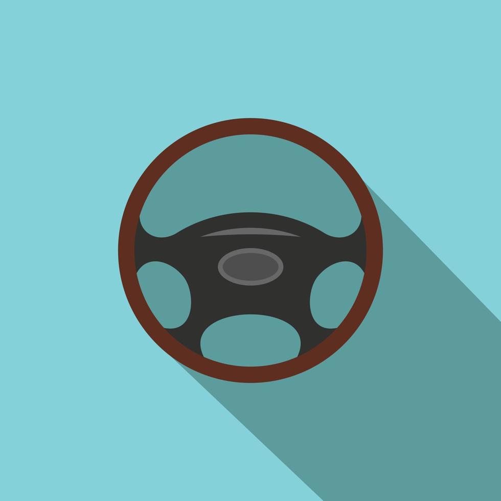 icône plate de roue de voiture avec ombre vecteur