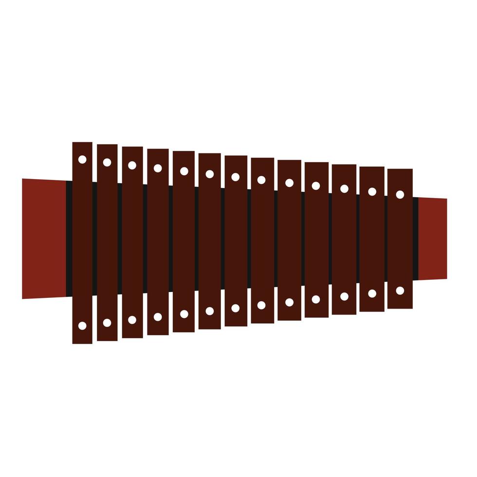 icône plate xylophone vecteur