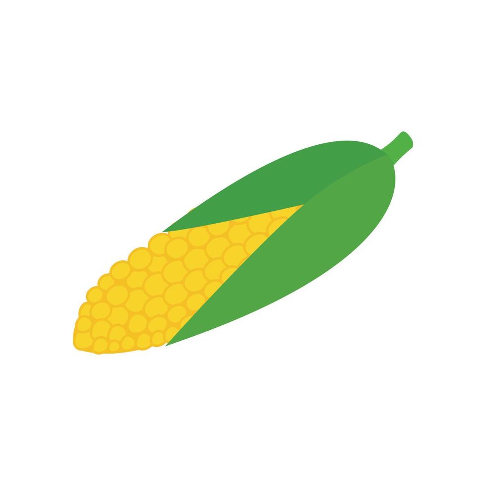 icône 3d isométrique d'épi de maïs vecteur