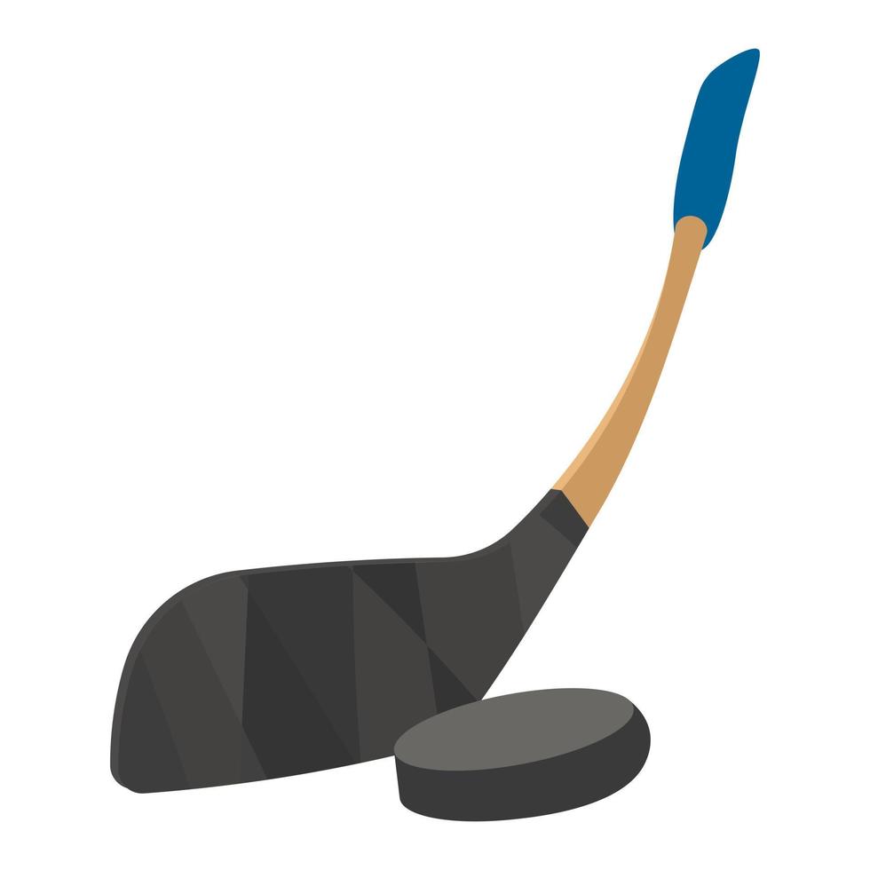 bâton de hockey et illustration de rondelle vecteur