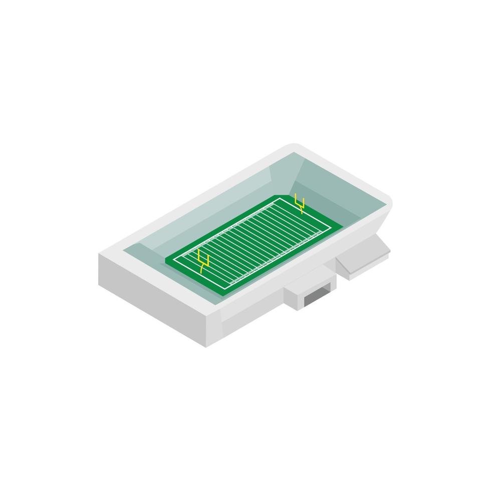 icône 3d isométrique du stade de rugby vecteur