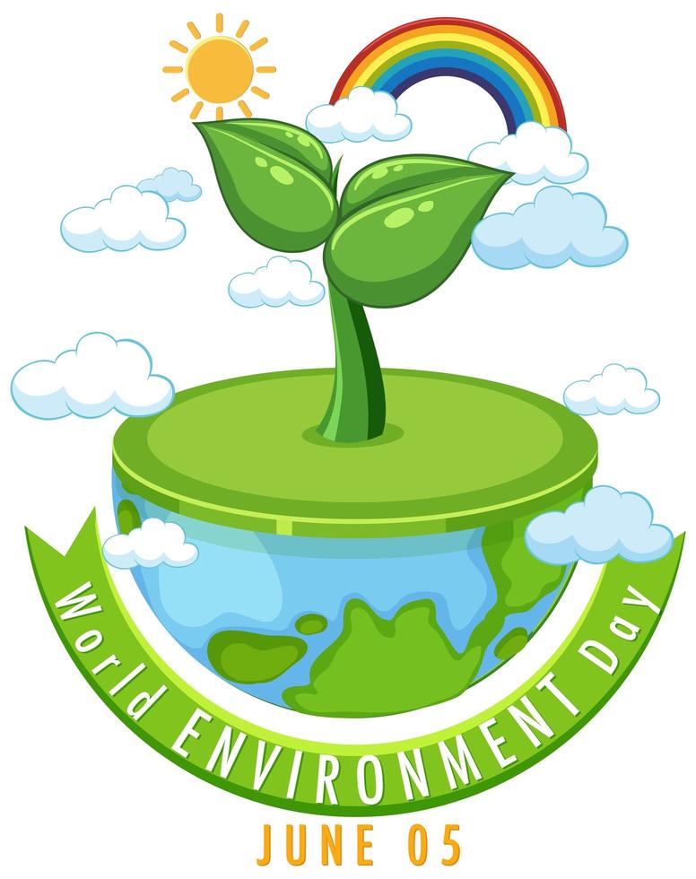 icône de la journée mondiale de l'environnement vecteur