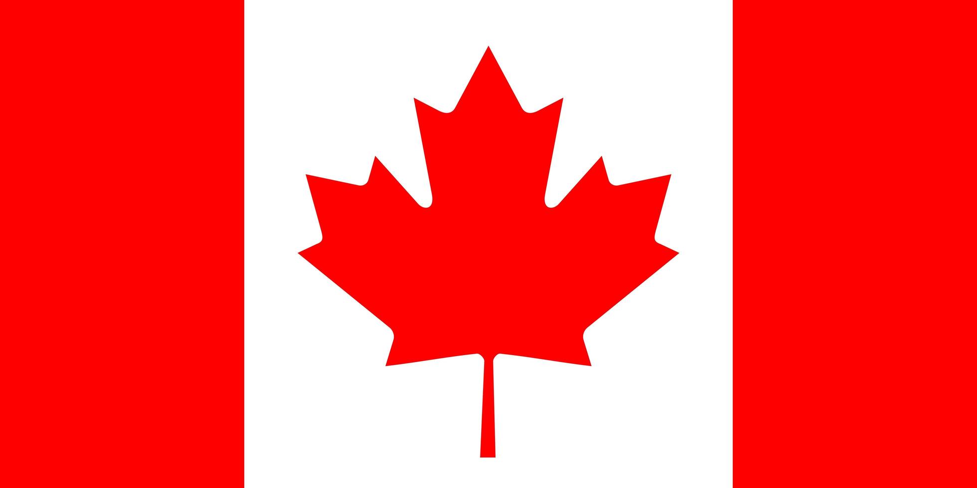 drapeau isolé du canada vecteur