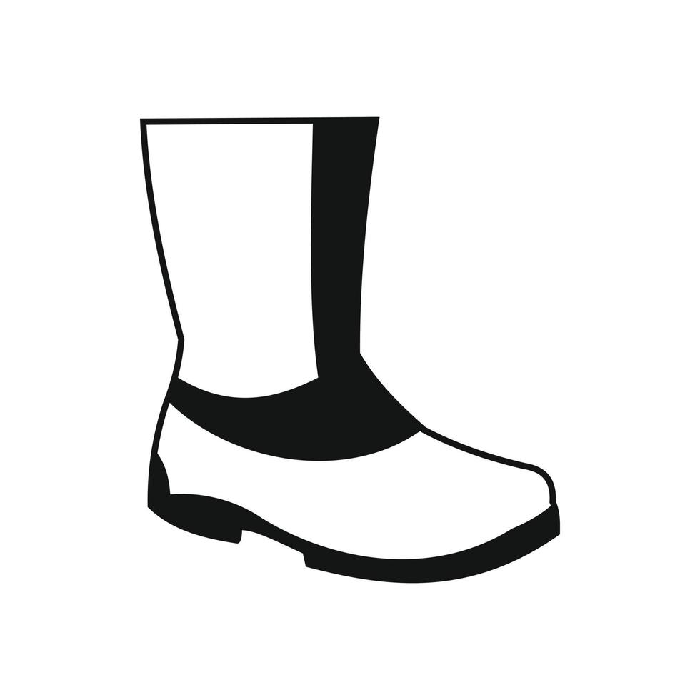 bottes en caoutchouc noir icône simple vecteur