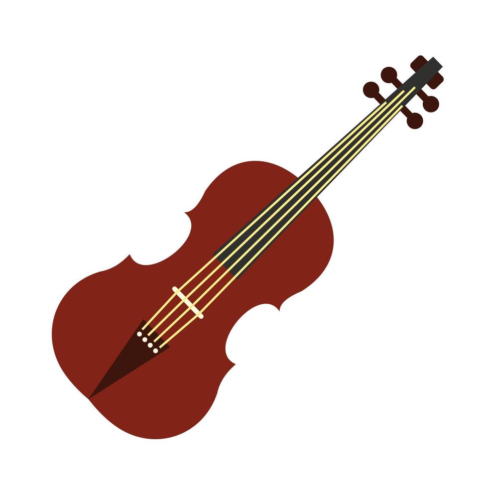 icône plate de violon vecteur