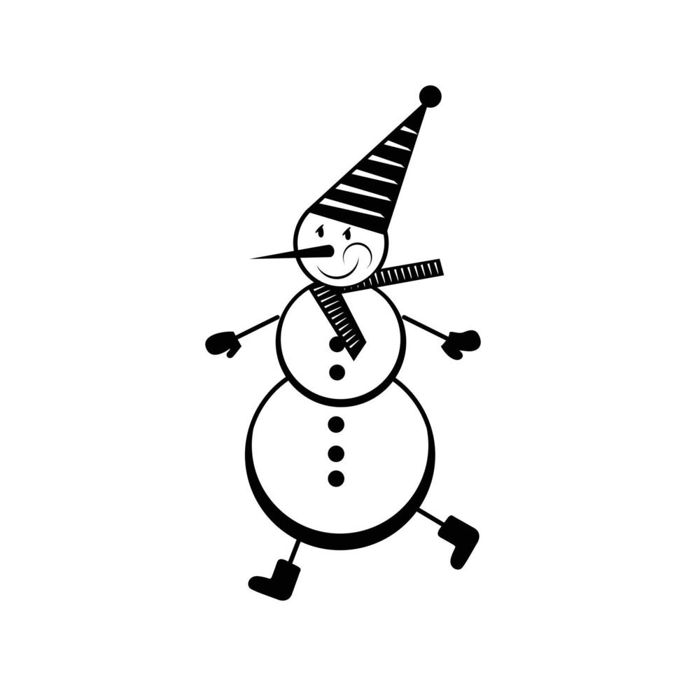 bonhomme de neige icône simple vecteur