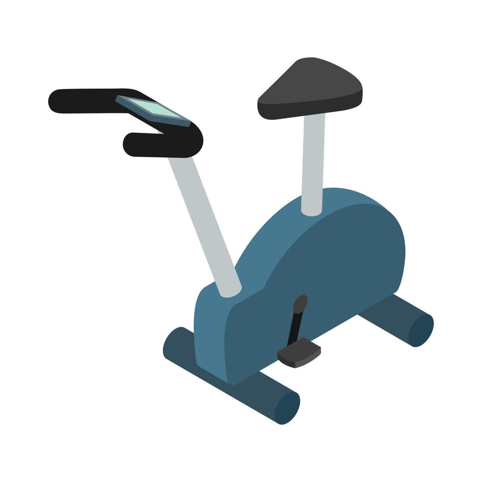 icône de vélo d'exercice, style 3d isométrique vecteur