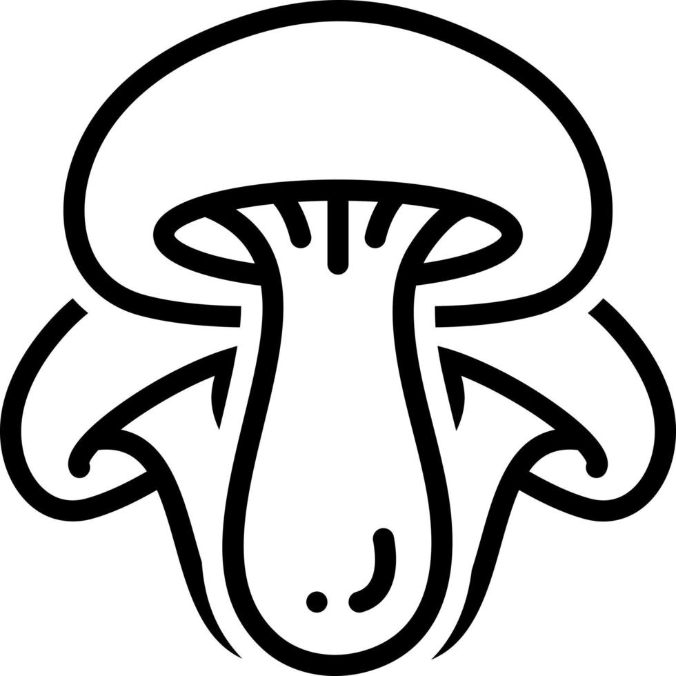 icône de ligne pour champignon vecteur