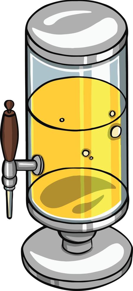 robinet d'illustration de bière légère à la pression vecteur