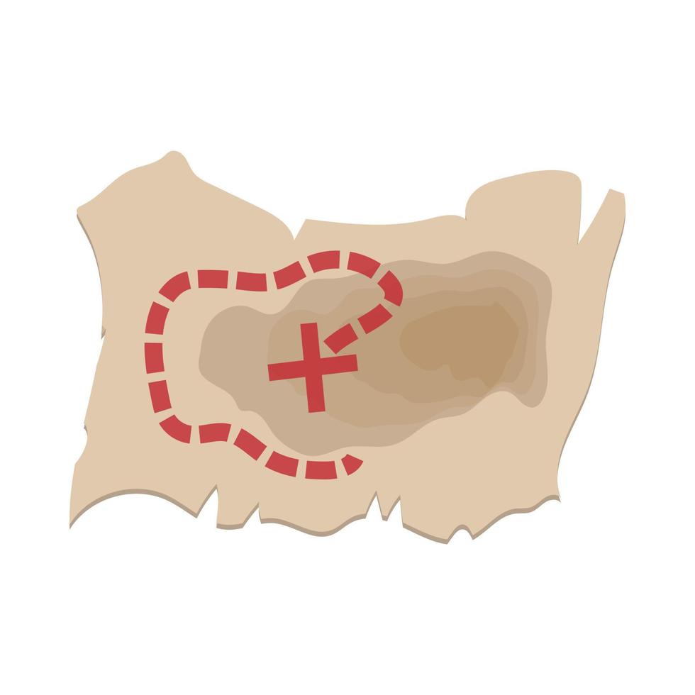icône de la carte du premier voyage de christophe colomb vecteur