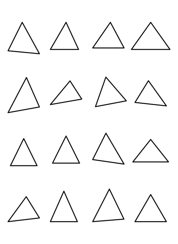 illustration de conception de vecteur triangle isolé sur fond blanc