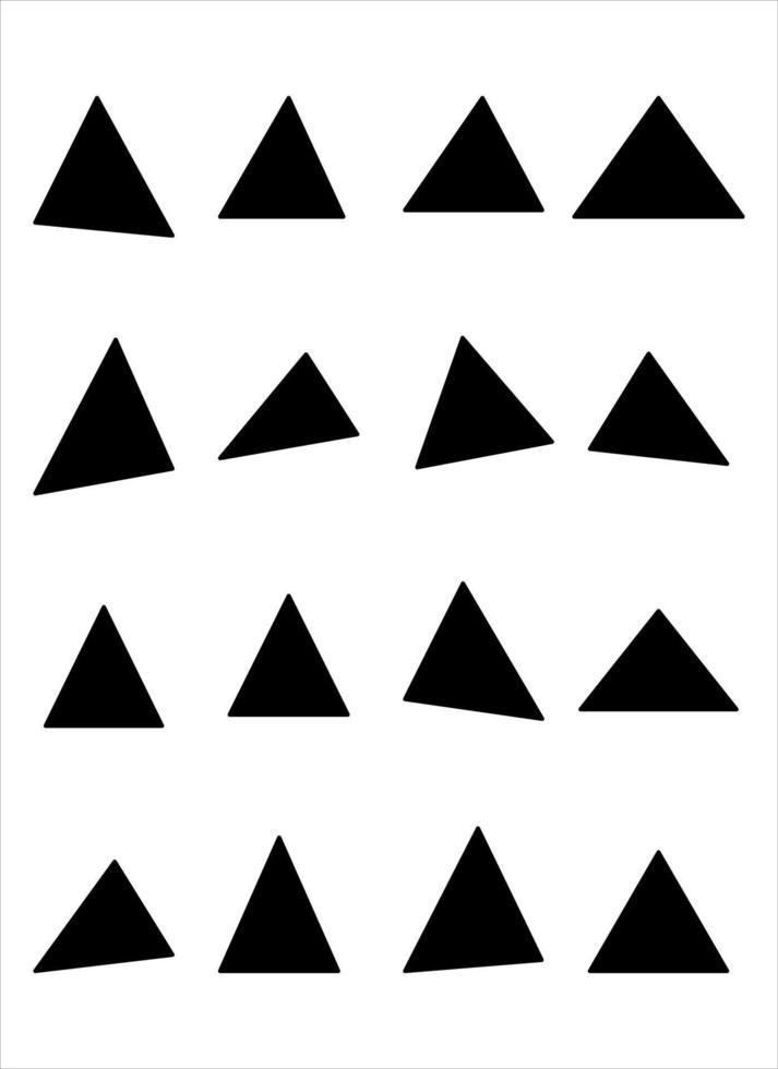 illustration de conception de vecteur triangle isolé sur fond blanc