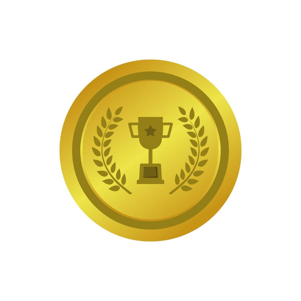 image vectorielle de récompense de badge. conception de vecteur emblème gagnant du prix d'or
