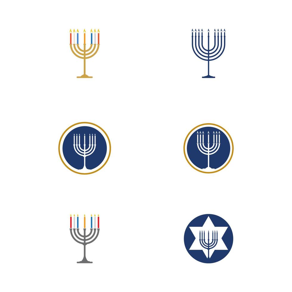 conception d'icône de vecteur de hanukkah heureux