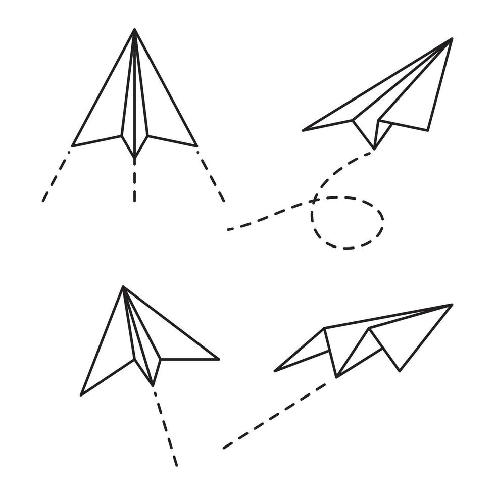 illustration de conception d'icône de vecteur d'avion en papier