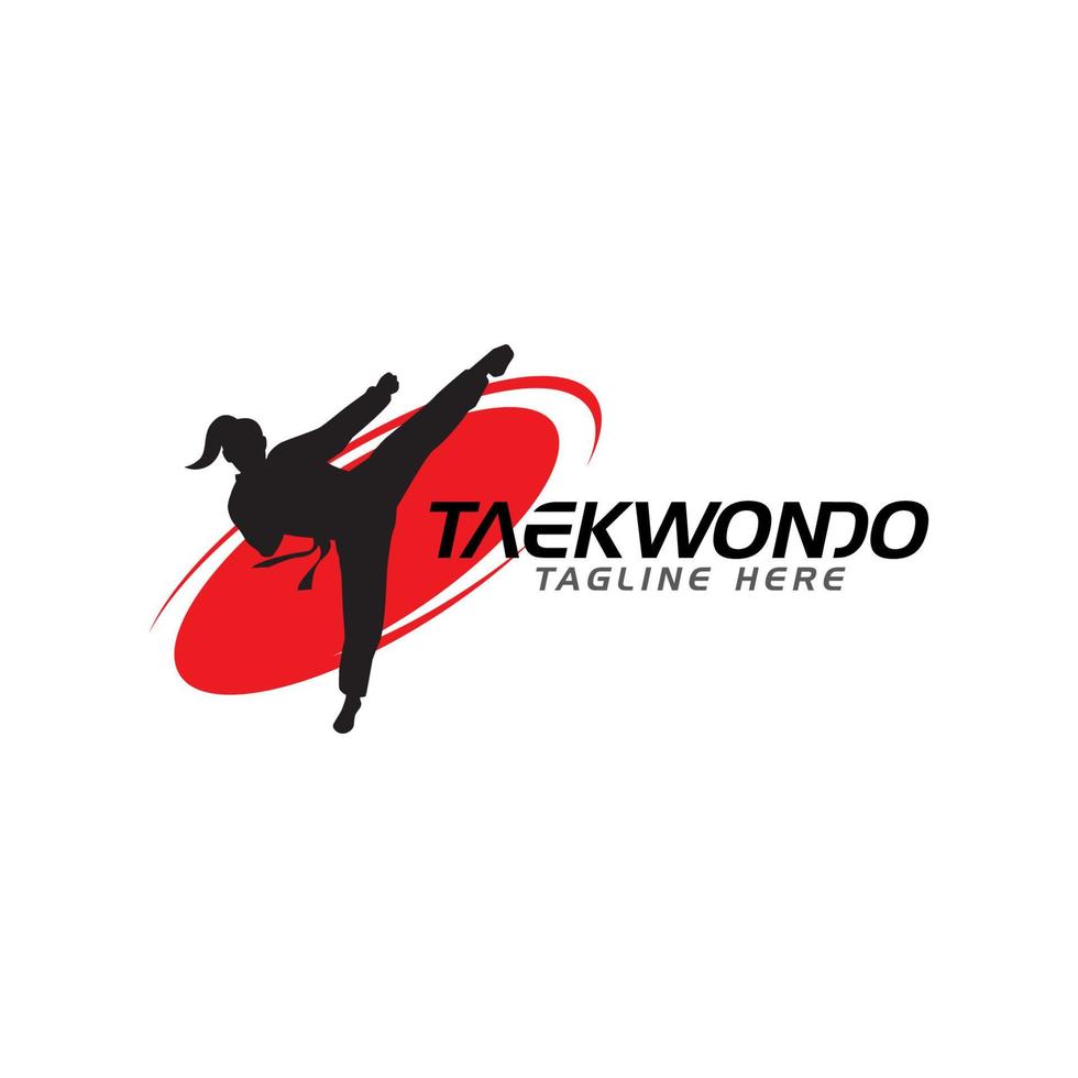 conception d'icône vectorielle de taekwondo vecteur