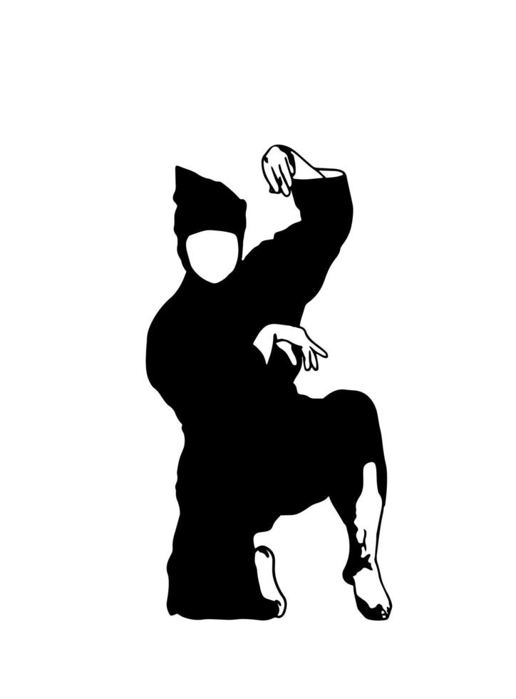 pencak silat icône vecteur logo silhouette