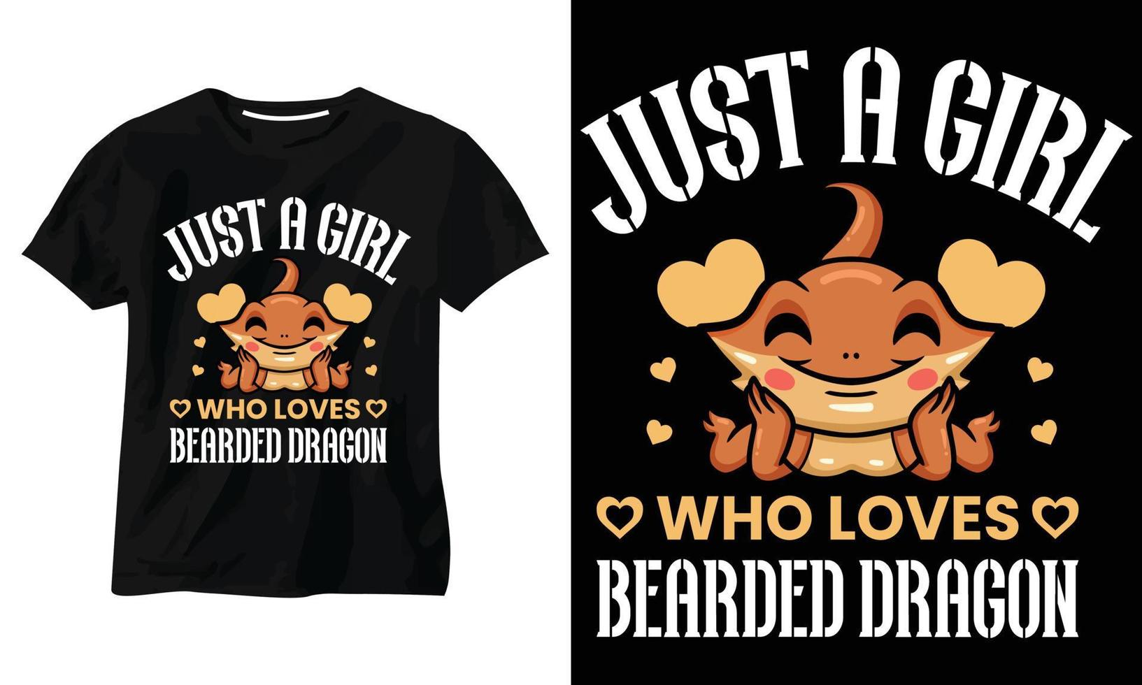 juste une fille qui aime la conception de t-shirt dragon barbu vecteur