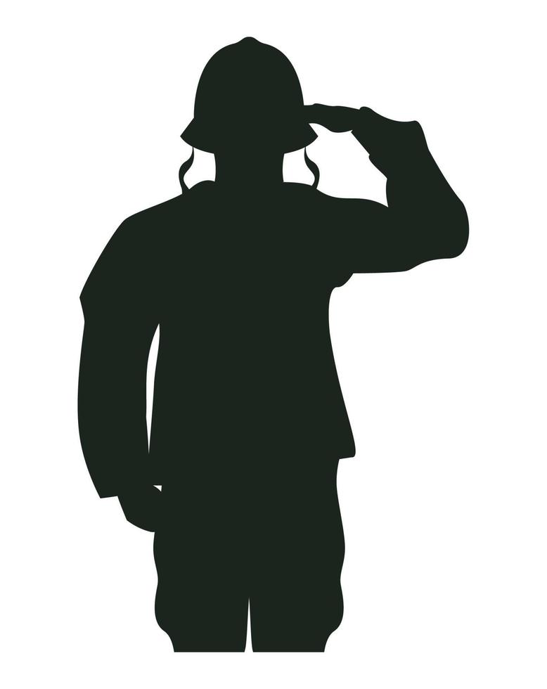 soldat silhouette figure noire vecteur